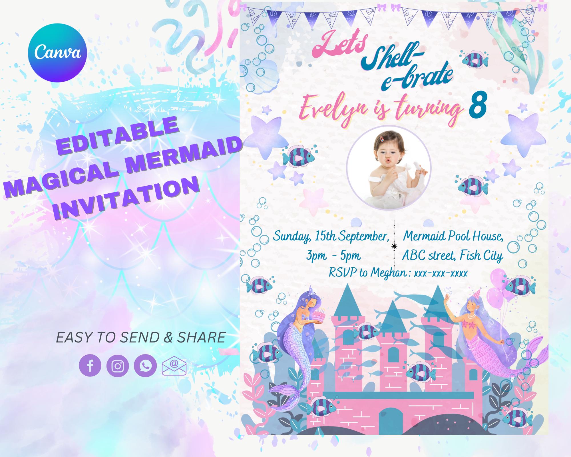 Mermaid activity placemat printed with crayons